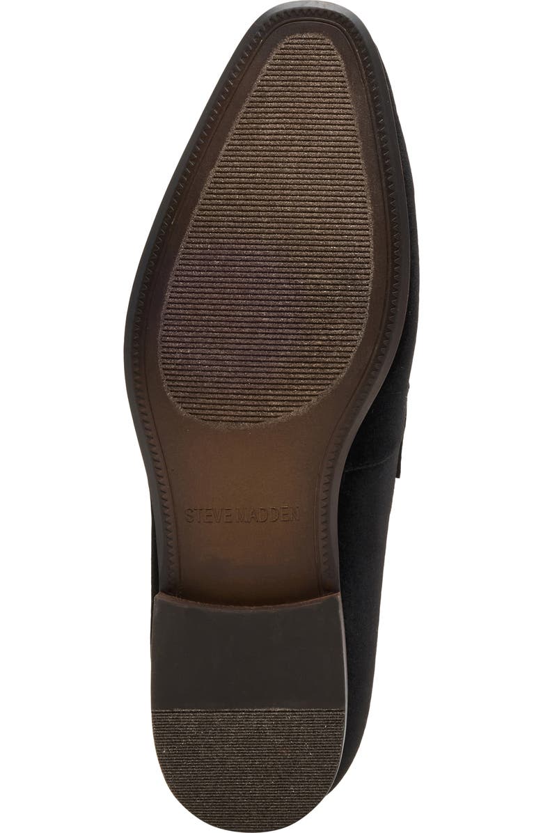 Steve Madden Jandre Velvet Bit Loafer, Alternate, color, Black Velvet