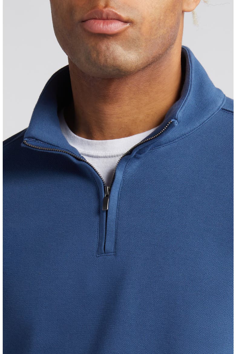 Quarter Zip Pullover, Alternate, color, NAVY DENIM