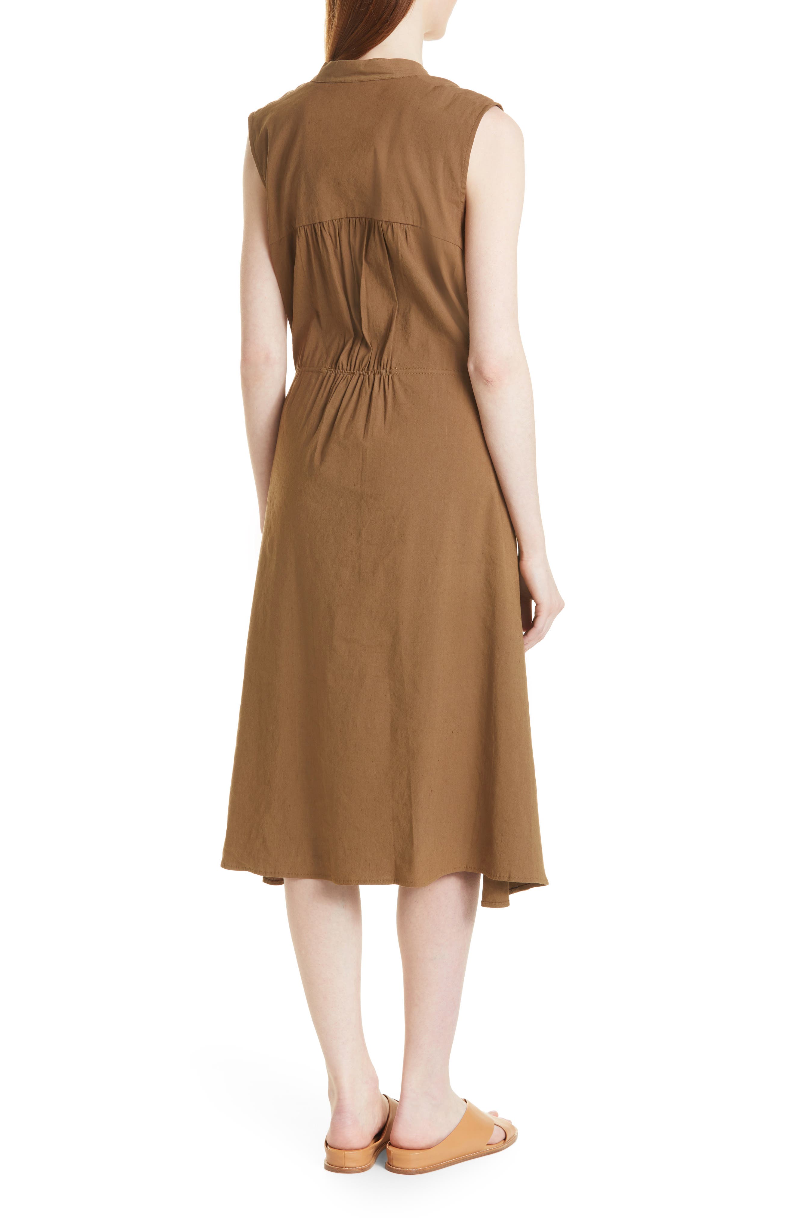 Shirred Linen Blend Dress - image 2
