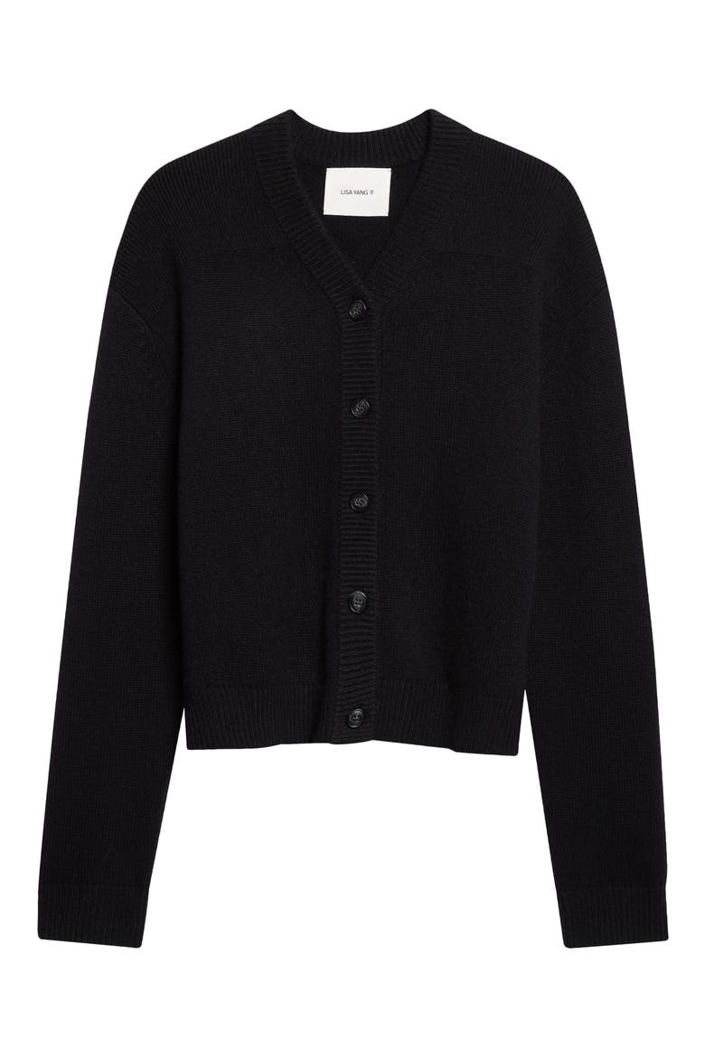 Jorun Cashmere Cardigan, Alternate, color, BLACK
