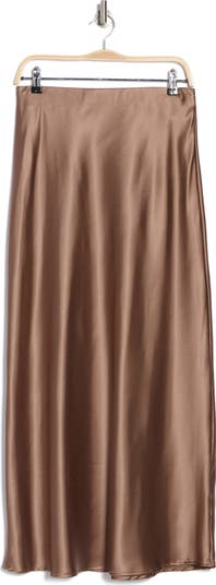Satin A-Line Skirt