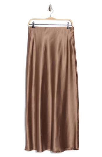 RENEE C RENEE C SATIN A-LINE SKIRT 