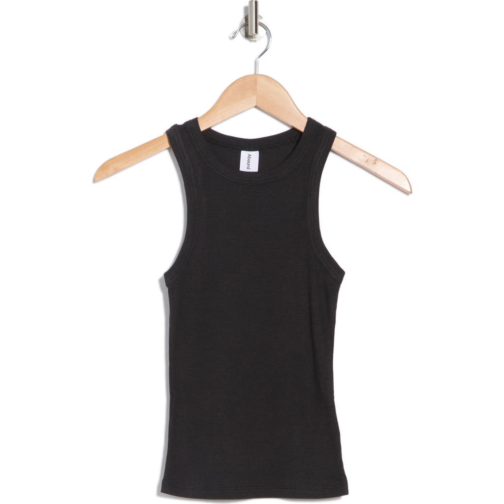 Abound Rib Tank In Black Night