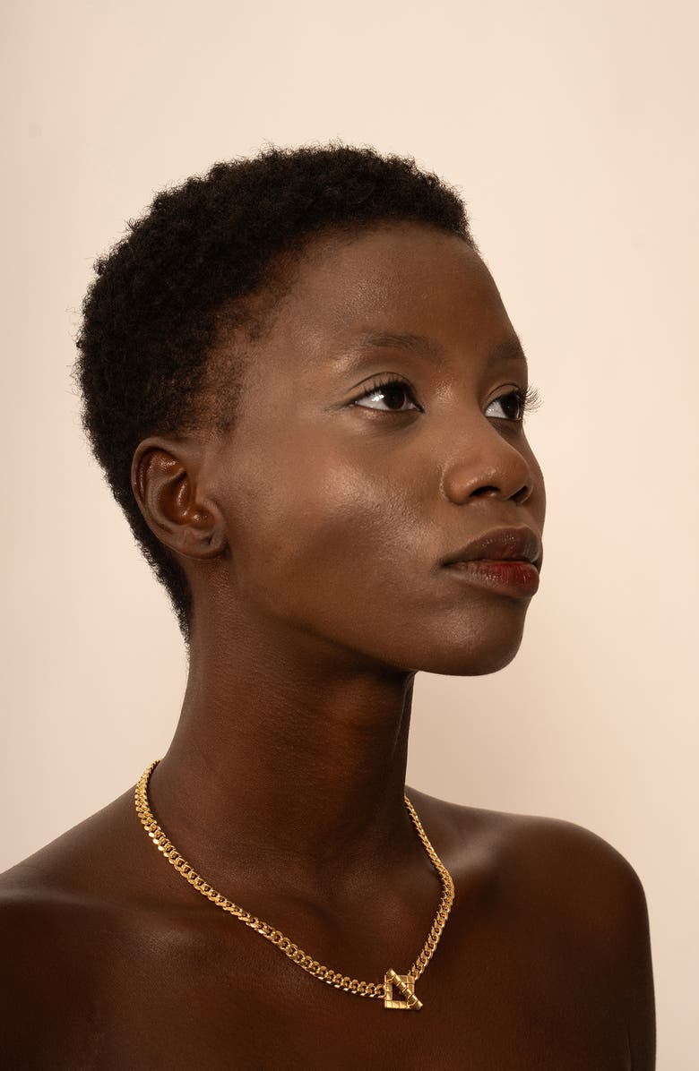 IVI Los Angeles Signore T-Bar Chain Necklace, Alternate, color, Yellow Gold