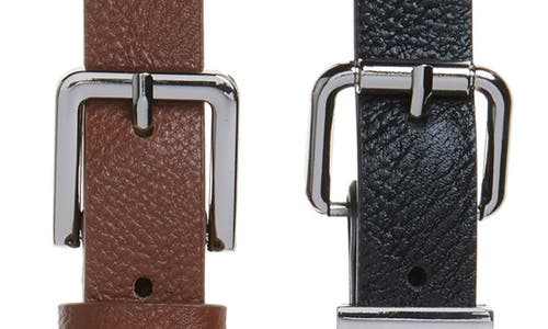 Vince Camuto 2-for-1 Assorted Belts In Black/cognac