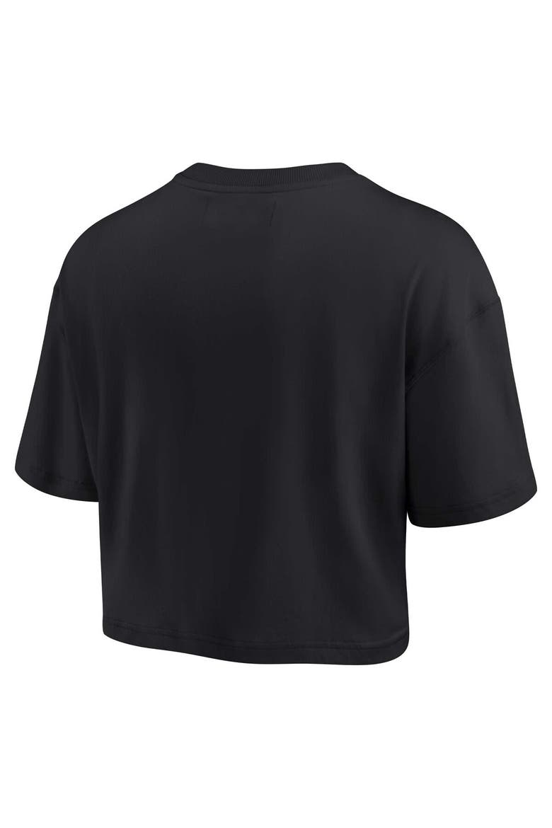 Women's Fanatics Signature Black Chicago Bulls Elements Super Soft Boxy Cropped T-Shirt, Alternate, color, Black