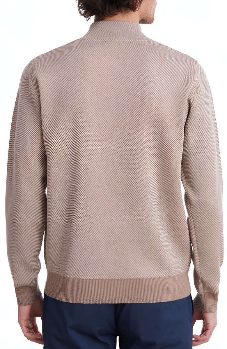 Emanuel Berg Stripe Wool Half Zip Sweater, Alternate, color,