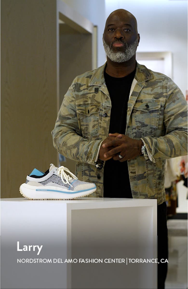 Qisan Knit Mixed Media Sneaker, sales video thumbnail