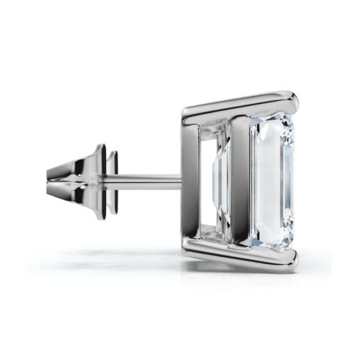 Bliss Diamond 2ct Tw Emerald Cut Diamond Studs 14k Gold Lab Grown In 14k White Gold