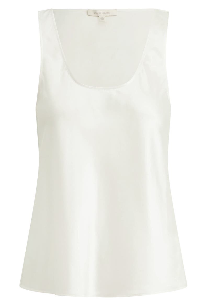 The Clean Cut Silk Blend Tank, Alternate, color, IVORY
