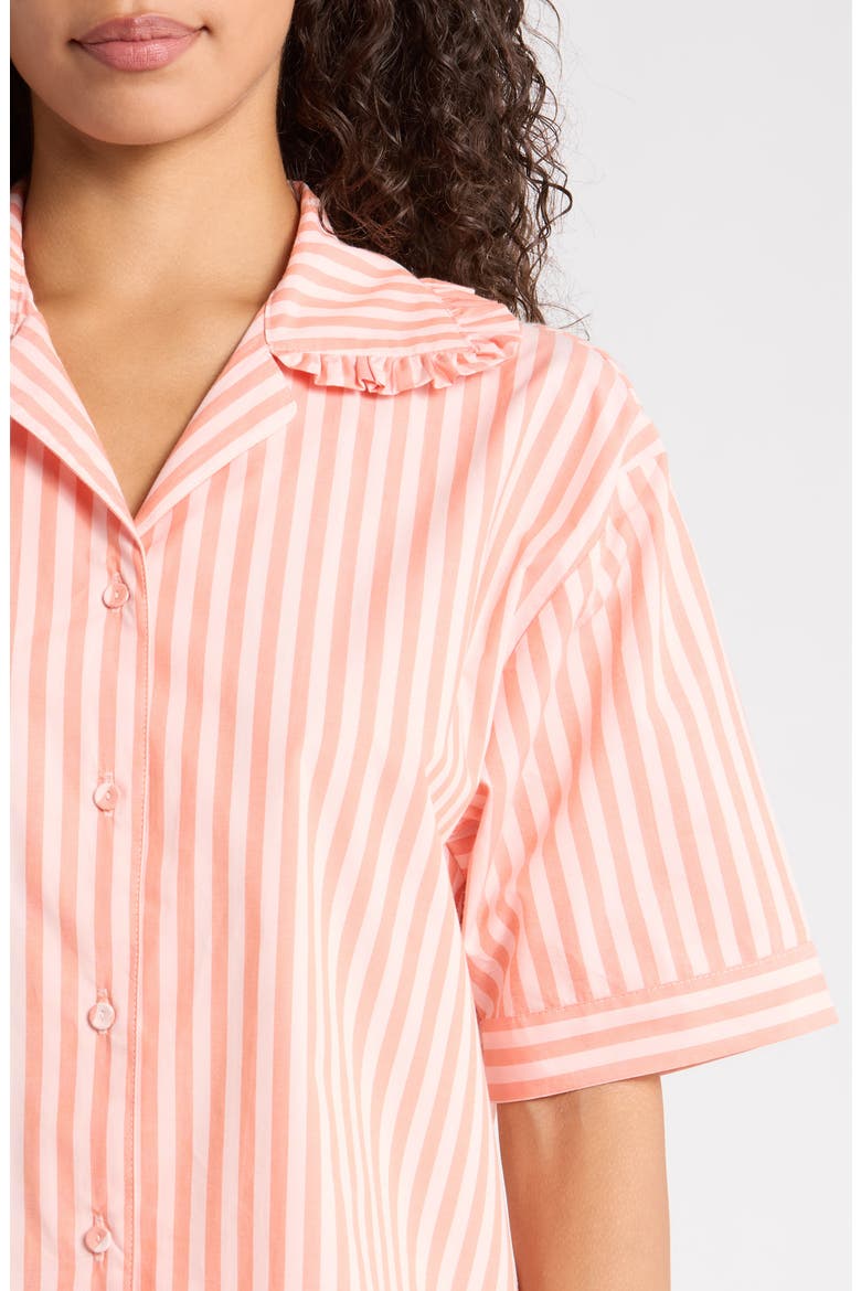 Butterscotch Stripe Cotton Poplin Pajamas, Alternate, color, BUTTERSCOTCH