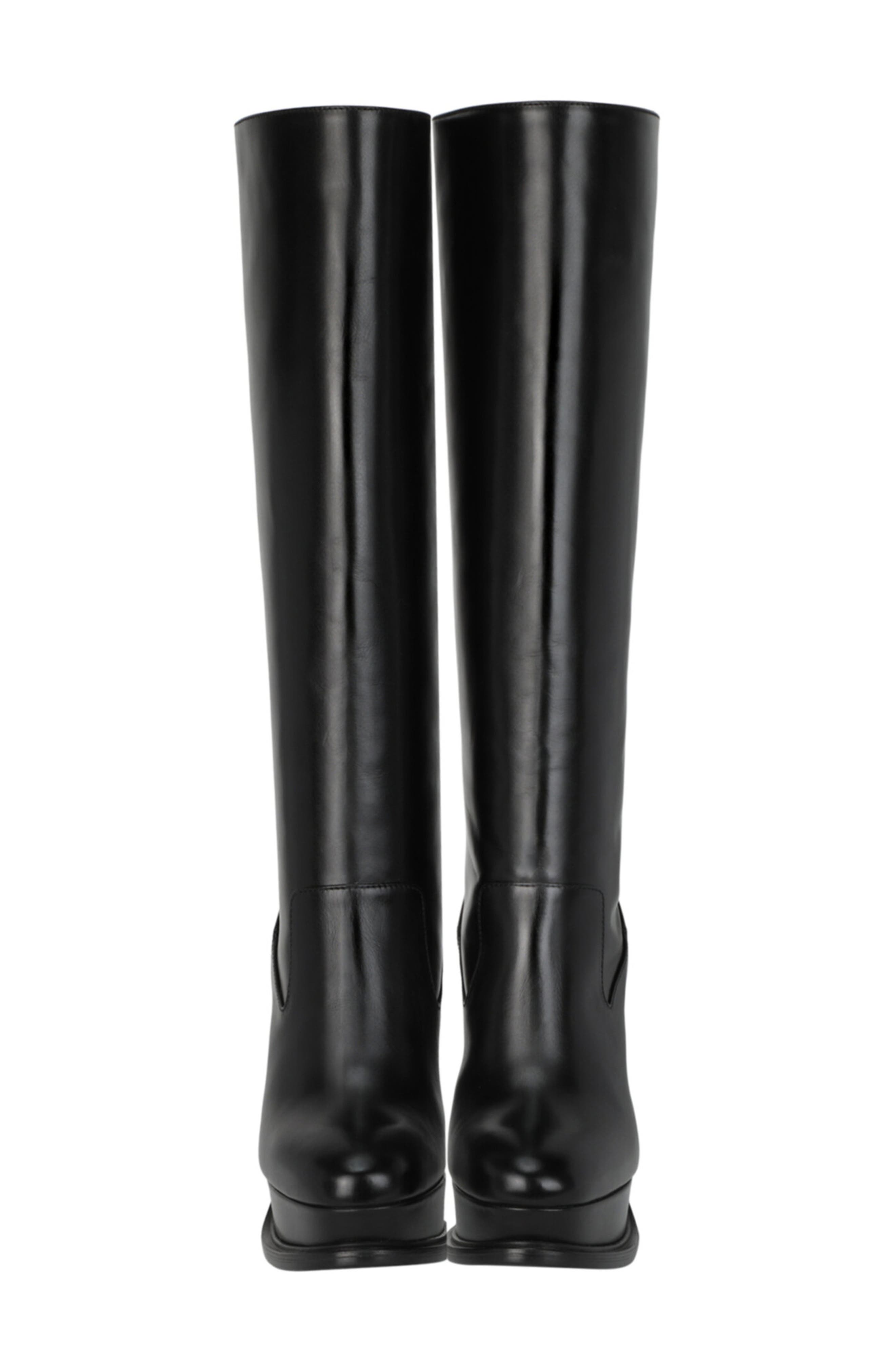 McQueen Leather Knee High Boot, Alternate, color, Black