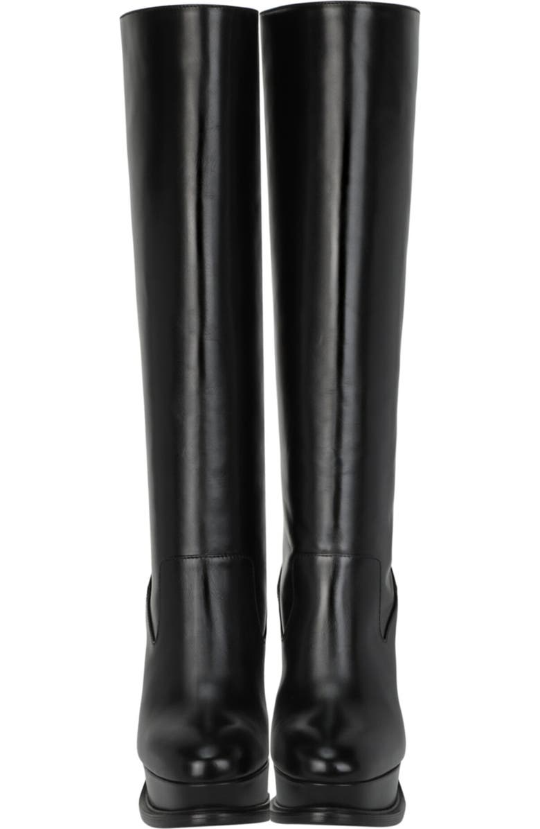 McQueen Leather Knee High Boot, Alternate, color, Black