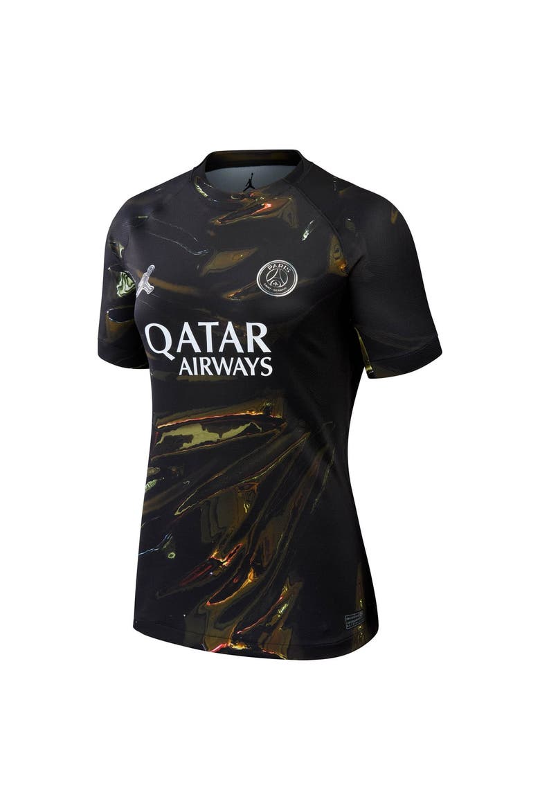 Women's Jordan Brand Black Paris Saint-Germain 2025/26 Fifth Stadium Replica Jersey, Alternate, color, Black