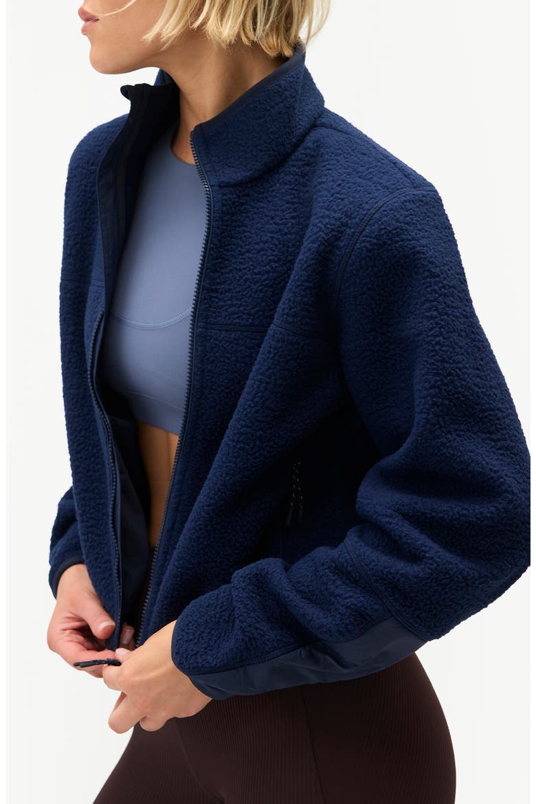 Chapelle High Pile Fleece Jacket, Alternate, color, NAVY