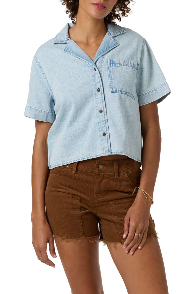 OG Channing Denim Camp Shirt, Main, color, INDIGO