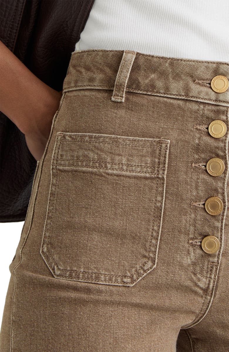 Reiss Cali Flare Jeans, Alternate, color, Light Brown