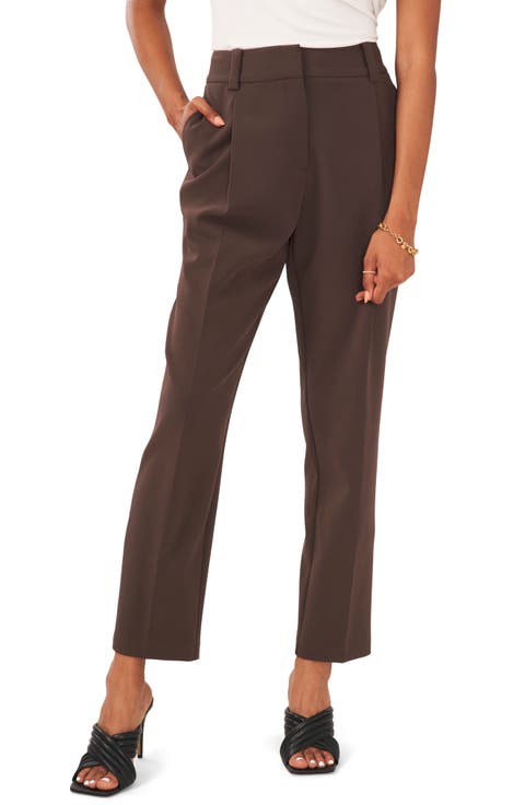 Pleated Straight Leg Trousers