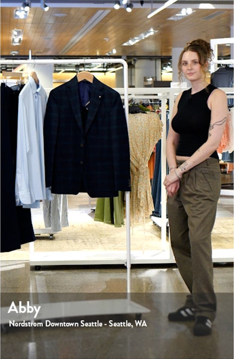 Midland Soft Constructed Plaid Stretch Wool Sport Coat, sales video thumbnail