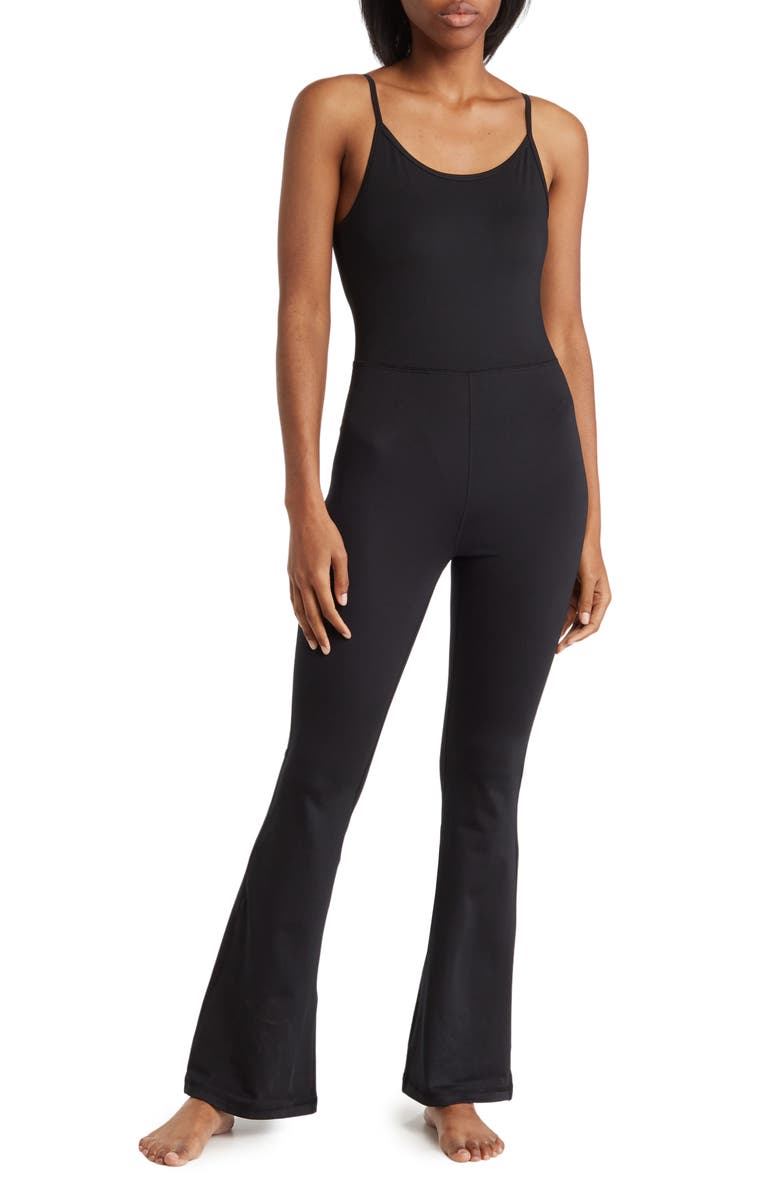 YOGALICIOUS Scarlett Flare Leg Jumpsuit, Main, color,