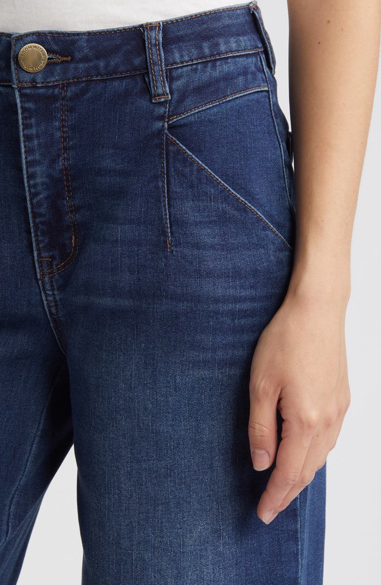 Wit & Wisdom 'Ab'Solution Wyatt Skyrise V-Pocket Ankle Wide Leg Jeans, Alternate, color, Blue