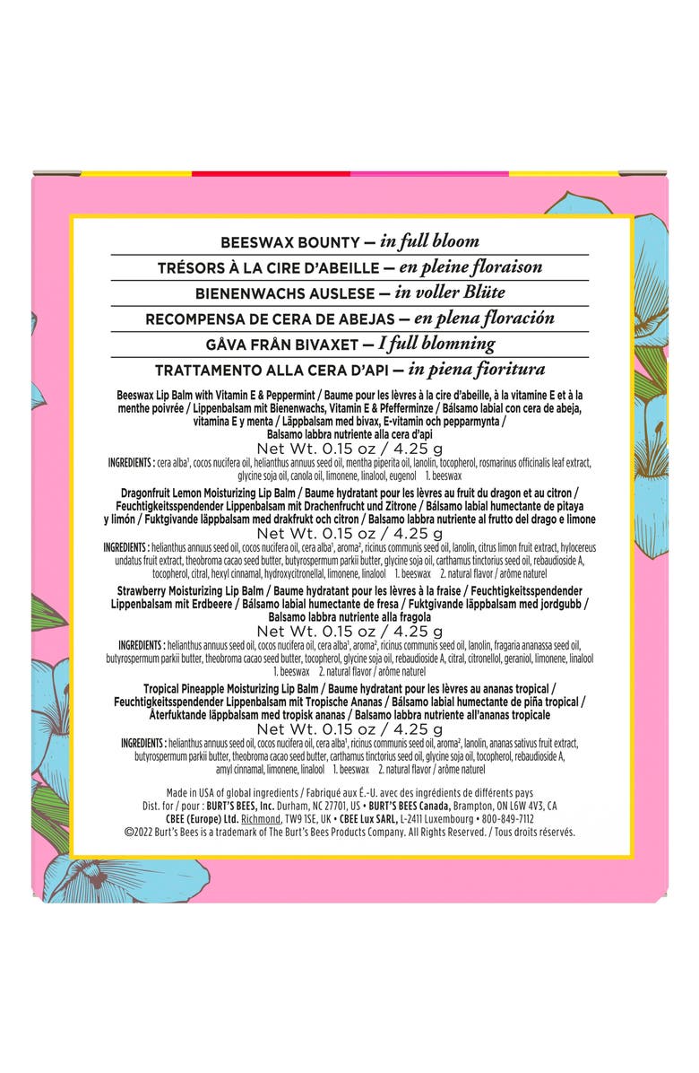 Burt's Bees In Full Bloom Lip Balm Gift Set, Alternate, color, 