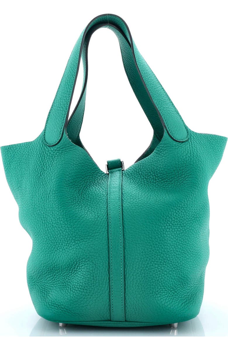 Pre-Owned Hermes Picotin Lock Bag Clemence MM, Alternate, color, Vert Verone