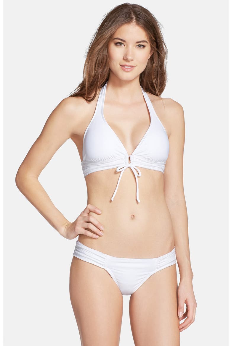 'Yolanda' Hipster Bikini Bottoms, Alternate, color, WHITE