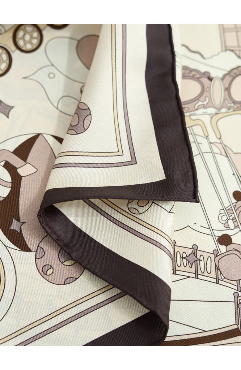 Lost Pattern "Pop Pony" Silk Twill Bandana Scarf, Alternate, color, Chocolate
