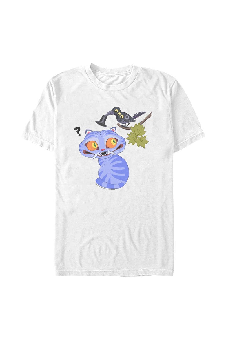 Men's KPop Demon Hunters Derpy And Magpie  Graphic T-Shirt, Main, color, White