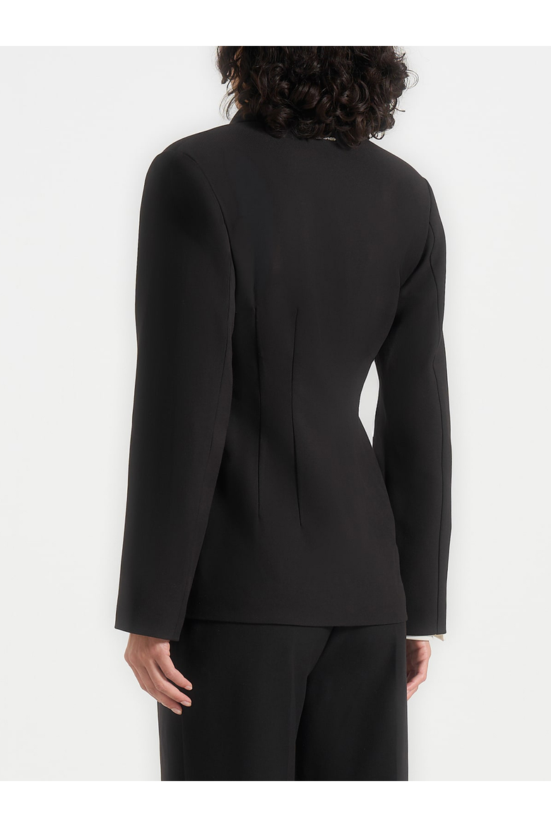 Beatrice Tailored Double Breasted Blazer, Alternate, color, Black