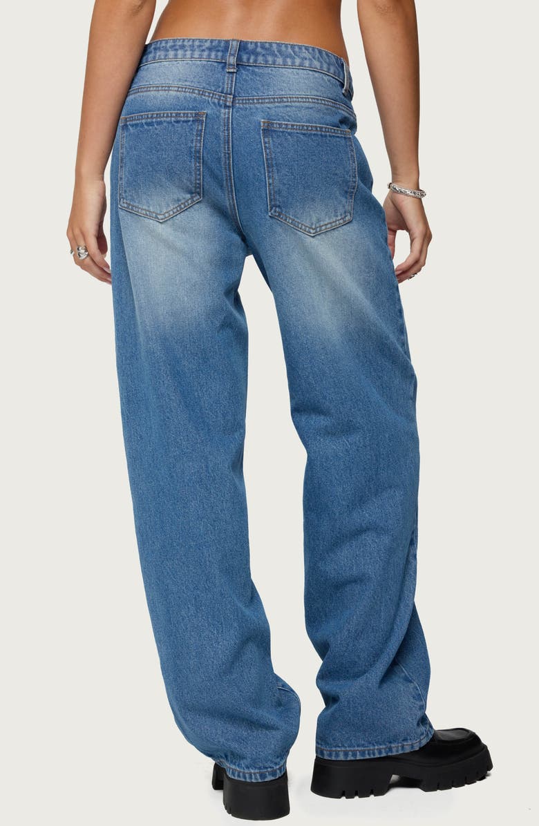 EDIKTED Rorie Baggy Straight Leg Jeans, Alternate, color, Blue