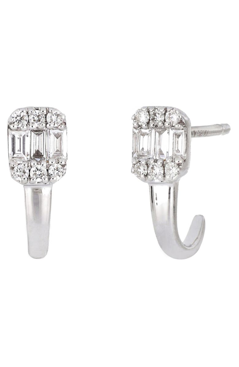 Bony Levy Mika Diamond Huggie Hoop Earrings, Main, color, 
