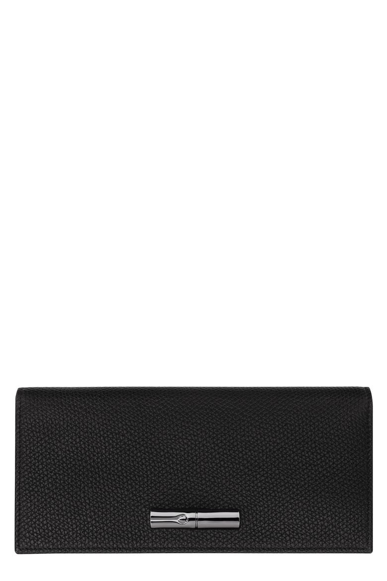 Le Roseau Long Continental Wallet, Main, color, BLACK