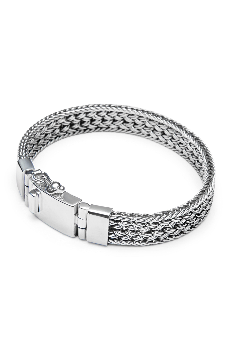 Braided Chain Bracelet, Alternate, color, Silver
