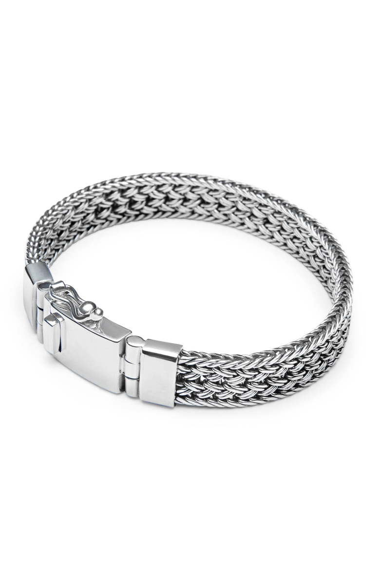 Nialaya Braided Chain Bracelet, Alternate, color, Silver