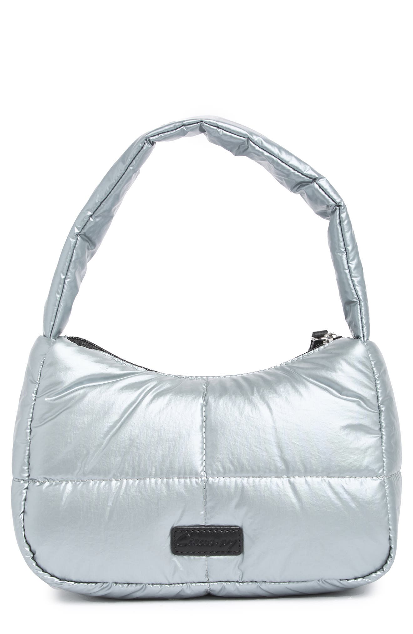 Circus by Sam Edelman Malibu Quilted Puffer Shoulder Bag, Alternate, color, SILVER