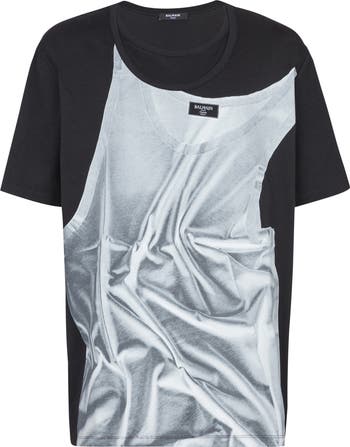 Tシャツ・カットソー BALMAIN Trompe l'oeil t-shirt 関税＆送料込み】Balmain Trompe L'Oeil T-Shirt Balmain