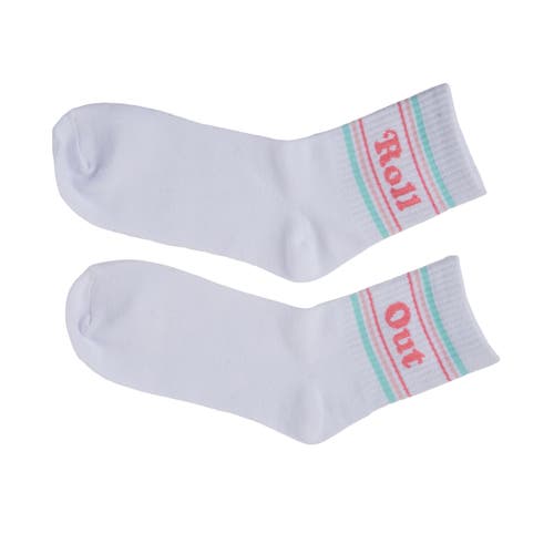 Totalee Gift Roll/out Socks Cotton White In Animal Print