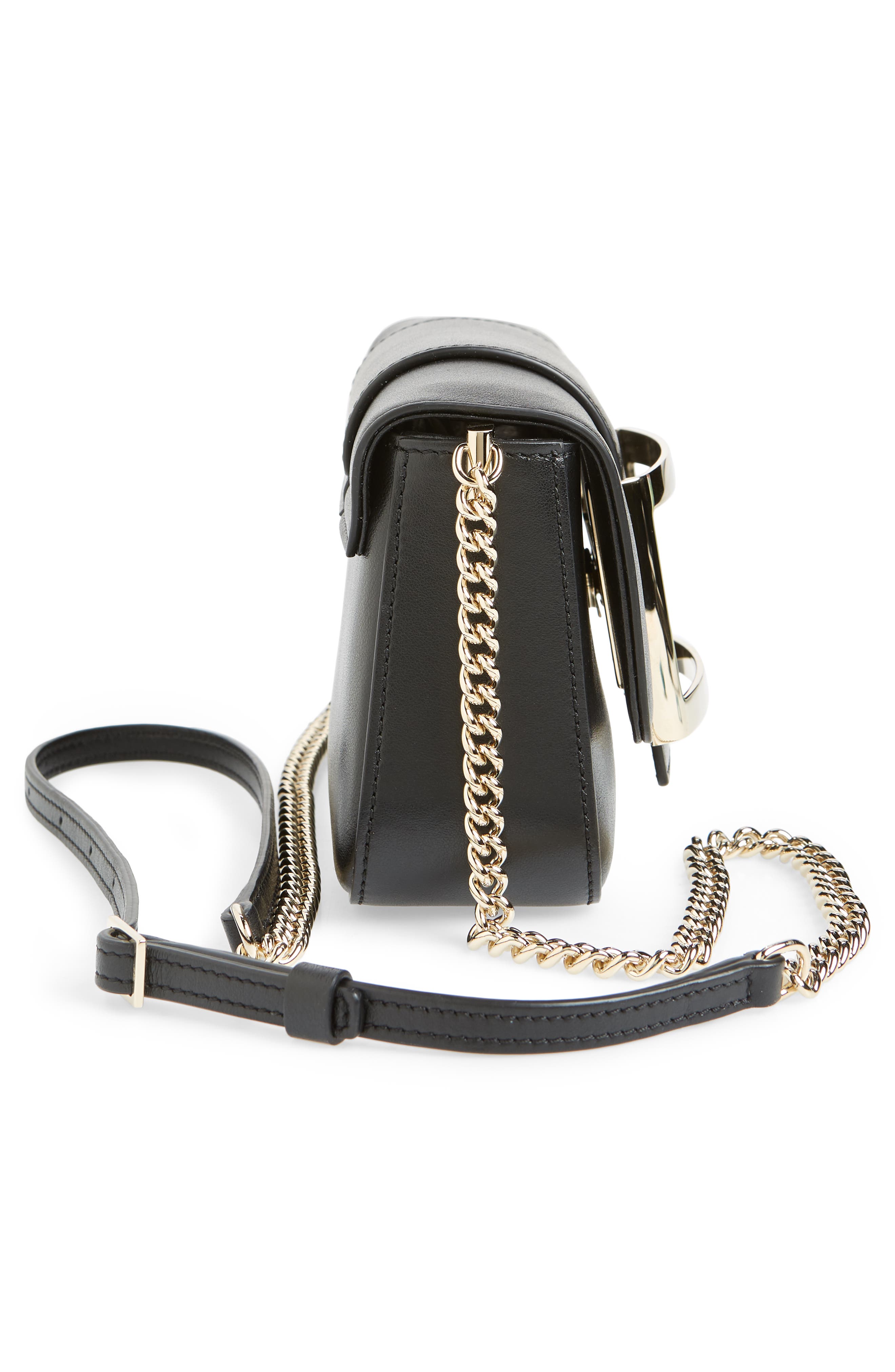 Roger Vivier Micro Très Vivier Calfskin Leather Crossbody Bag, Alternate, color, 