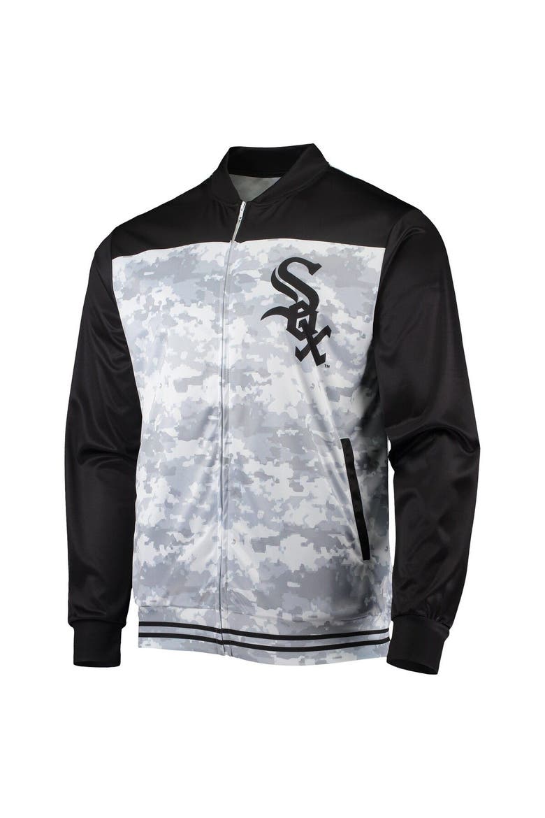 Men's Stitches Black Chicago White Sox Camo Full-Zip Jacket, Alternate, color, Black