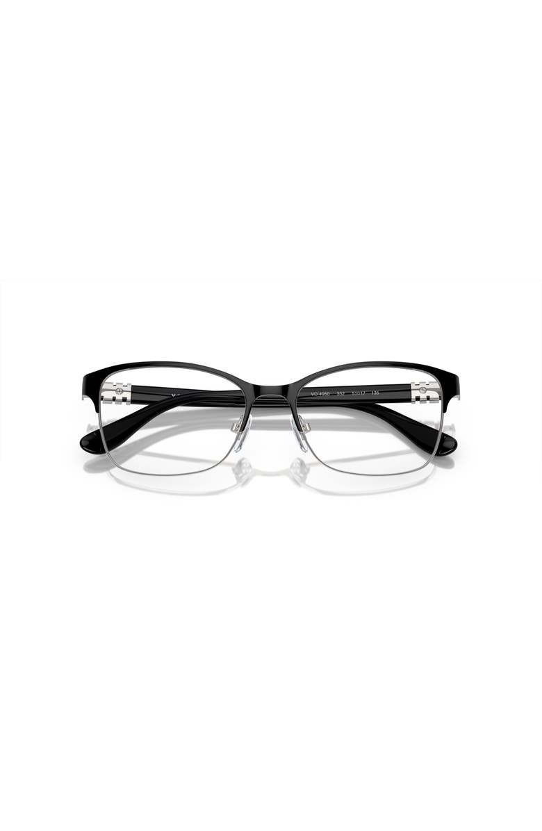Vogue Eyewear 51mm Rectangle optical glasses, Alternate, color, Black