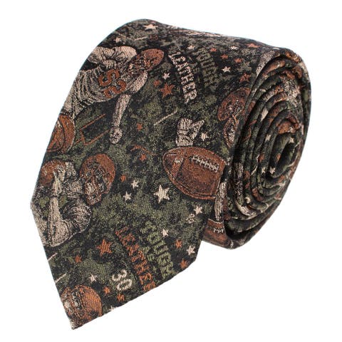 Tough As Leather Football Silk Novelty Necktie