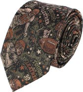 Trafalgar Tough As Leather Football Silk Novelty Necktie