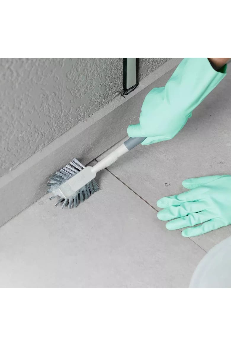 Multipurpose Heavy Duty Ergonomic Scrub Brush, Alternate, color, White