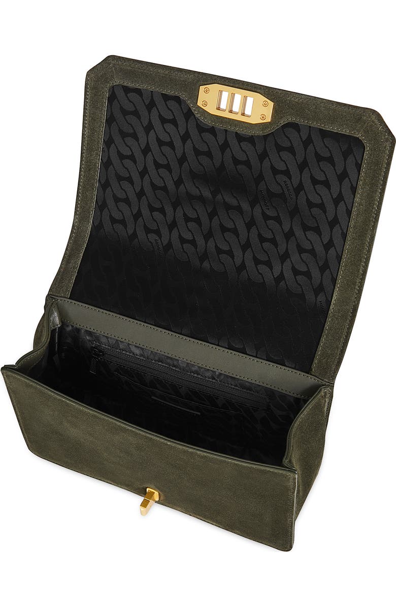 Rebecca Minkoff Love Chevron Quilted Leather Crossbody Bag, Alternate, color, Moss