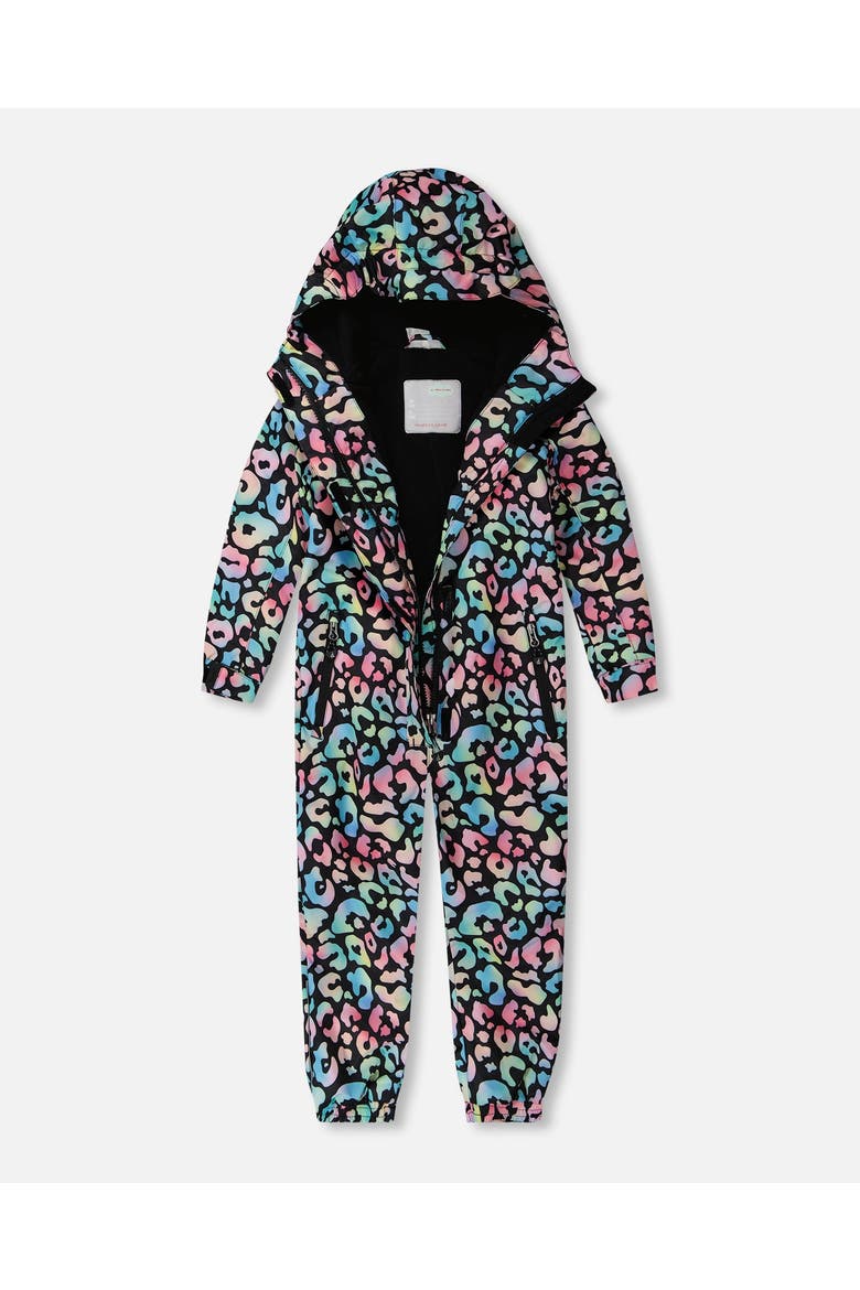 Kids Mid-Season Animal One-Piece Outerwear, Alternate, color, Black Animal Print