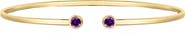 The Lovery Fine Jewelry Amethyst Open Cuff Bangle