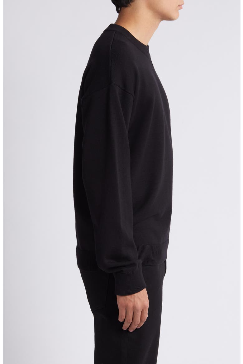 Swart Relaxed Sweater, Alternate, color, BLACK