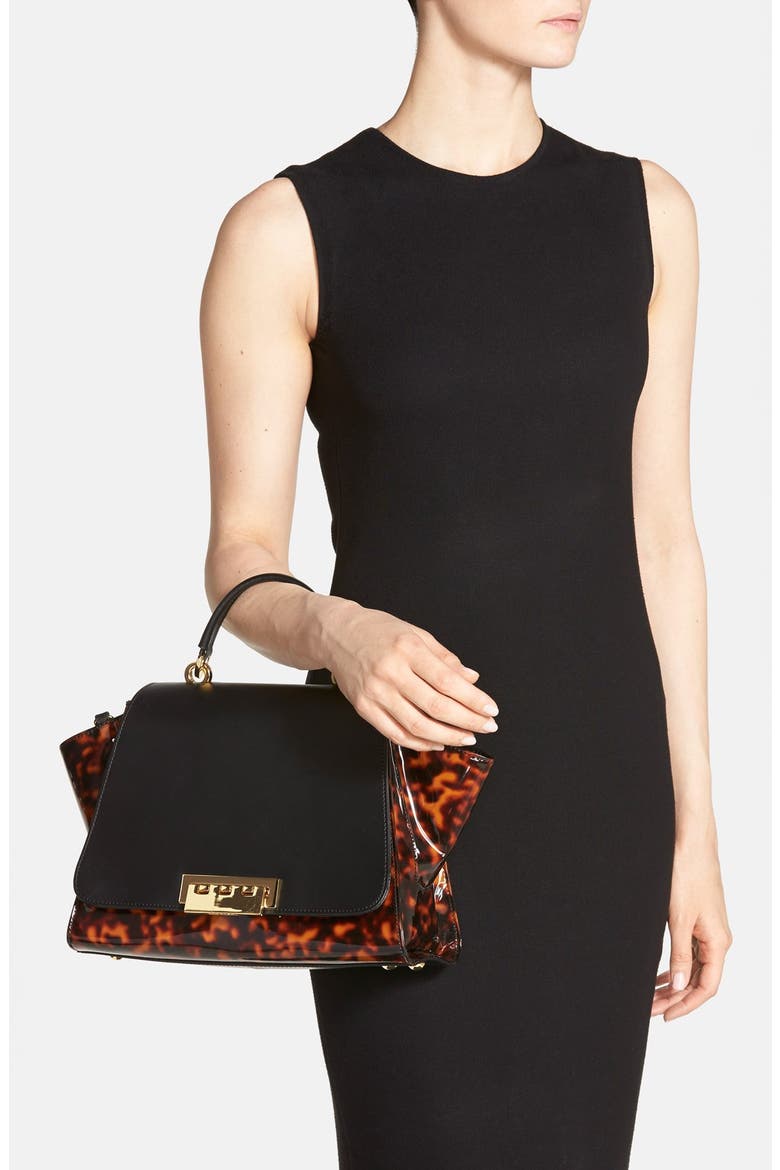 'Eartha' Top Handle Satchel, Alternate, color, TORTOISE